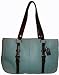 Coach Purse Handbag Che Leather Zip Tote 12339 Silver/Mineral Blue