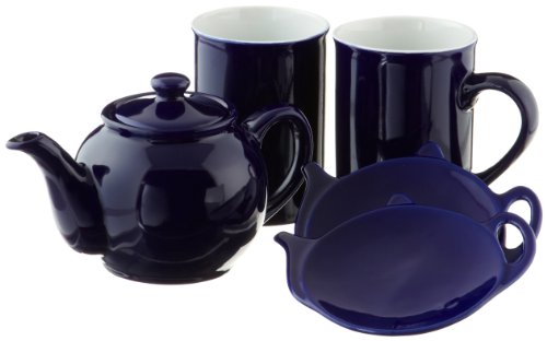 "Price and Kensington 5-Piece Teapot Gift Set, Cobalt Blue" "Price and Kensington 5-Piece Teapot Gift Set, Cobalt Blue"