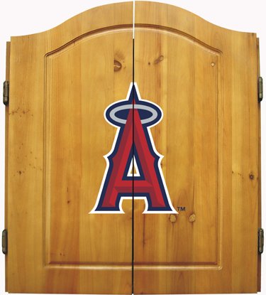 Los Angeles Angels of Anaheim Dart Board Cabinet Set