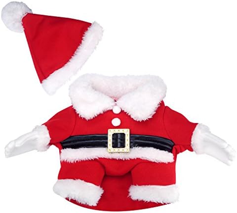 Fortmate Pet Dog Cat Santa 3D Costume Christmas Xmas Apparel Winter Clothes (M)