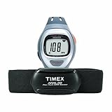 Timex Unisex T5K730 Easy Trainer Analog HRM Flex Tech Chest Strap & Mid-Size Gray/Silver-Tone/Orange Watch