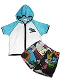 Baby Buns - Infant Boys Island Swimsuit And Coverup Set, Turquoise, Multi