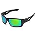 Walleva Replacement Lenses for Oakley Eyepatch 2 Sunglasses -Multiple Options (Emerald Mirror Coated - Polarized)