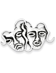 Sterling Silver Antiqued Comedy/tragedy Pin