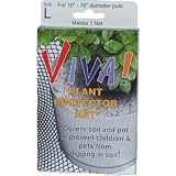 VIVA! Plant Protector Net- Prevents children & pets from dig in & intake the grime of potted plants. Longlasting & Non-Toxic. Fits some appearance pot. Never needs to be removed. Lets liquid in but keeps diminutive paws out! Comes in 3 Sizes. Size LARGE.