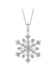 Diamond Snowflake Pendant 1/10ctw