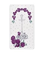 Pandora Alfombra de Baño Vintage Blanco/Morado 80 x 140 cm
