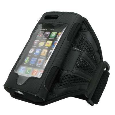 Black Mesh Gym Armband Case Cover for Apple iPhone 3G 8GB 16GB / 3G S 16GB 32GB Accessory Export Packaging.