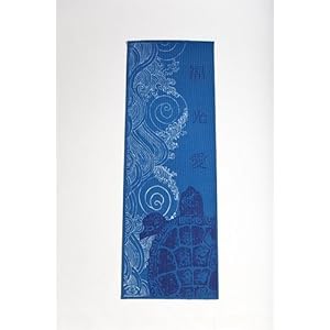Go with the flow Turtle Yoga Mat - Blue, 2' x 6' x andfrac14;