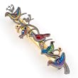 Colorful Doves of Peace Mezuzah