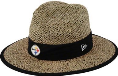 NFL Unisex Adult Pittsburgh Steelers Training Camp Straw Hat (Tan, One Size Fits All)