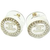(シャネル)CHANEL　A41161　メタルチェーンディテールCCレジンピアス　白/ゴールド　並行輸入品 シャネル ピアス