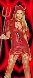 Sexy Adult Halloween Costume Devil Girl (Medium, Red)
