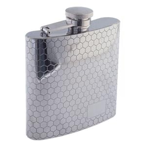 Colonel Conk Sunstar Model 1007 Rimless Flask with Honeycomb Pattern, 6 oz by Colonel Conk