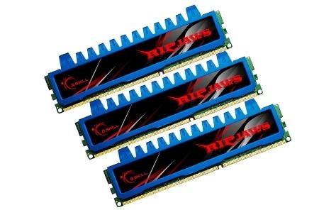 G.Skill Ripjaws - Memory - 6 GB : 3 x 2 GB - DIMM 240-pin - DDR3 - 1600 MHz / PC3-12800 - CL8 - 1.6 V - unbuffered - non-ECC