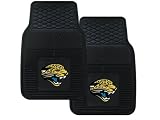 A Set of 2 NFL Universal Fit Front All-Weather Floor Mats - Jacksonville Jaguars