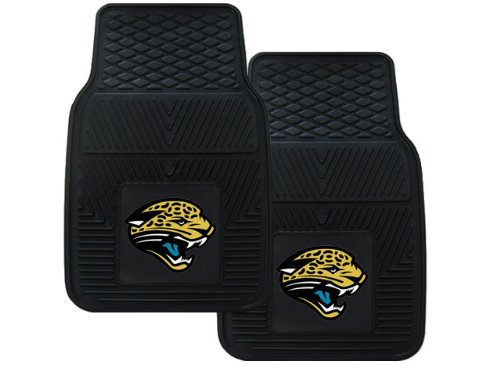 A Set of 2 NFL Universal Fit Front All-Weather Floor Mats - Jacksonville Jaguars