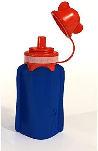 MY SQUEEZE - Reusable BPA Free Silicone Food Pouch | Easy to Clean | Wide Mouth | Easy Open (Blue)