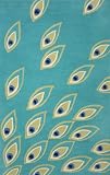 Sawgrass Mills Peacock Ocean Aqua Rug - Medium 5'x8'