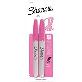 Sharpie Pink Ribbon Fine Point Permanent Markers, 2 Pink Markers (1741763)