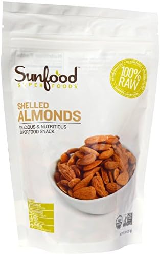 Almonds Shelled 8oz Organic(pack of 2)