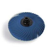 JoolTool Scotch-Brite Blue Radial Bristle Brush Assembled with Plastic Tapered Mandrel Hub, Grit 400