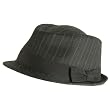 Pinstripe Stingy Short Fedora Tribly Hat HAT Charcoal Large Extra Large