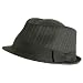 Pinstripe Stingy Short Fedora Tribly Hat HAT Charcoal Large Extra Large