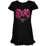 NCAA Texas Longhorns Toddler Girls Black Glitter Heart Logo Dress (3T)