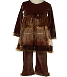 bebe - Baby Infant Boutique Fall Clothes VELVET 2 PC Designer Set BEBEMONDE Girl 3-24M