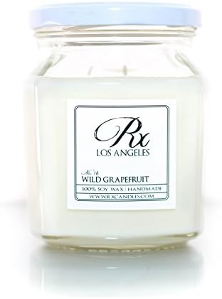 RxCandles 100% Soy Candle, Wild Grapefruit, Large 12.5 Ounce Jar