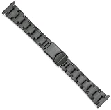 Oyster Link Style Metal Watch Band - PVD Black - (fits 18mm to 23mm)