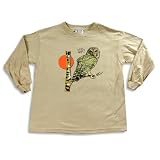 Mis Tee V-Us - Boys Long Sleeve Owl Shirt, Tan