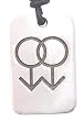 Gay Men Symbol Dog Tag Pewter Pendant Necklace