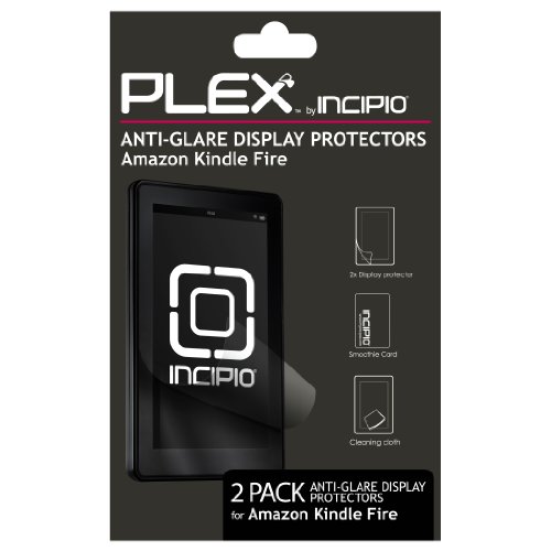 Incipio PLEX ANTI-GLARE Screen Protector with Cleaning Cloth for Kindle Fire - 2 Pack