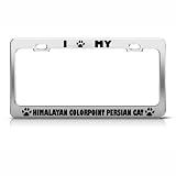 Himalayan/Colorpoint Persian Cat Metal License Plate Frame Tag Holder