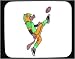 All Products : Decorated Mouse Pad with football, kicking, wolf, animal, player