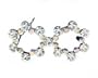 Double Snow Flake Crystal Jeweled Hair Pin