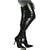 New Womens Sexy Black Thigh High Stiletto Heel Boots