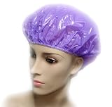 (Pack of 3) Simple Waterproof Cosmetic PVC Shower Cap, Bouffant Make Up Shower Cap, Shower Caps