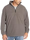 Woodlake Mens Quarter Zip Solid Fleece Pullover