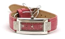 Pierre Cardin Ladies Pink Leather Watch and Bracelet Set