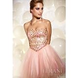 Terani Couture Junior Girls Size 2-16 Pink Jewel Beaded Formal Dress