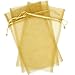 30 Designer Organza Fabric Gift Bags and Gift Pouches Party Gift Bags Gold 6.75