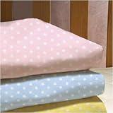 Star Bassinet Sheets - color: Baby Pink/White, size: 16x32
