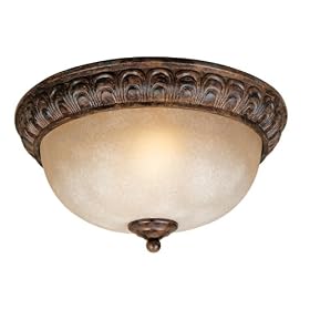 World Imports Lighting 81085-58 Medici 2-Light Flush Mount Fixture, Oxide Bronze by World Imports