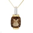 Necklace With 4.29ctw Precious Stones - Genuine Diamonds and Topaz Crafted in 14K Yellow Gold Length 18in