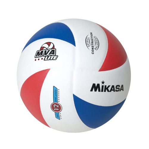 Mikasa Lite 8 Panel Official 12 and under Volleyball (Red/White/Blue, Official)