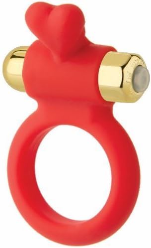 Pure Pleasure Wireless Waterproof 10 Function Silicone C-rings for Cliotoral Stimulation (Red) by Pleasure Bazaar