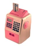UKayed Pink Electronic ATM Money Savings Bank With Security Card Control
